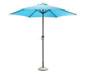 BUTLERS SIESTA Sonnenschirm mit Kurbel, hellblau