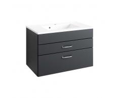 Badezimmer Waschbeckenschrank in Anthrazit 80 cm breit