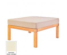 Gartenhocker aus Massivholz mit Polsterauflage (2-teilig)