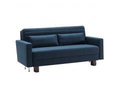 Bettcouch in Blau Webstoff