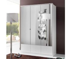 Drehtürenschrank in Weiß 135 cm breit