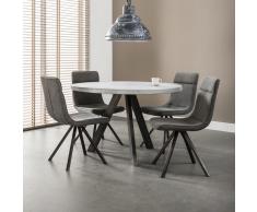 Esszimmergruppe mit rundem Tisch Loft Design (5-teilig)
