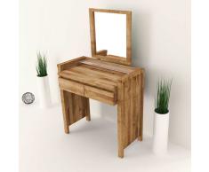 Massivholz Schminktisch aus Wildeiche geölt 85 cm breit