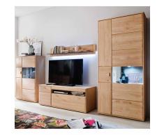 Wohnzimmer Schrankwand aus Eiche Bianco geölt (4-teilig)