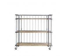 Regal mit Rollen Kiefer Massivholz