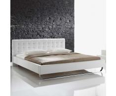 Futonbett in Weiß gepolstert