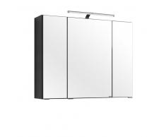 Spiegelschrank in Grau 80 cm breit