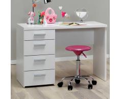 Kinderzimmer Schreibtisch in Weiß 110 cm breit