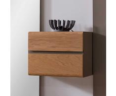 Hängeschrank aus Wildeiche Bianco Glas