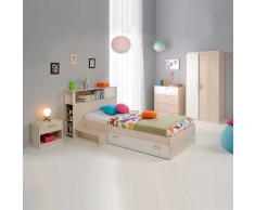 Jugendzimmer Einrichtung in Weiß Akazie komplett (5-teilig)