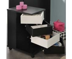 Kosmetik Rollcontainer in Schwarz Weiß modern