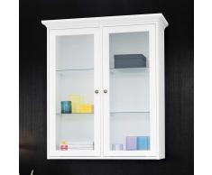 Wohnzimmer Hängevitrine in Weiß skandinavisch