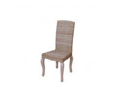 Esstischstuhl aus Rattan Pinie massiv (2er Set)