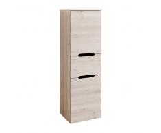 Badezimmer Hochschrank in Buche hell 130 cm hoch