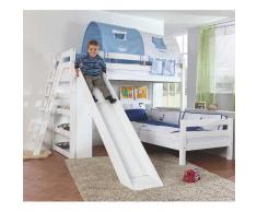 Spiel-Hochbett mit Rutsche für Zwei