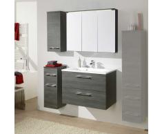 Badmöbel Set in Graphit Grau Spiegelschrank (4-teilig)