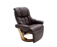 Leder Relaxsessel in Braun verstellbar
