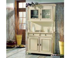 Vintage Buffetschrank in Creme Fichte Massivholz