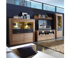 TV Anbauwand in Buche Grau modern (4-teilig)