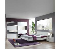 Schlafzimmer Set mit Schwebetürenschrank Schiebetürenschrank (4-teilig)