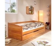 Bett aus Buche Massivholz mit Ausziehbett