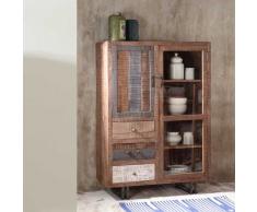 Vitrinenschrank aus Recyclingholz Loft Design