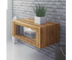 Hängeschrank mit Glasklappe Wildeiche Massivholz