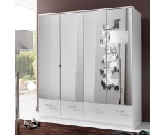 Drehtürenschrank in Weiß 180 cm breit