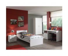 Jugendzimmer Einrichtung in Weiß komplett (4-teilig)
