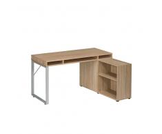 Bürotisch mit Aktenregal Eiche Sonoma