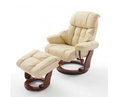 Fernsehsessel in Beige Leder (2-teilig)