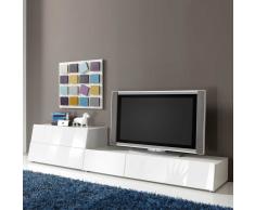TV Wohnwand in Weiß Hochglanz modern (2-teilig)