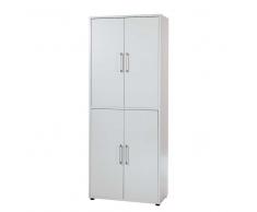4 türiger Büroschrank in Weiß 90 cm breit