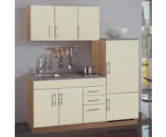 Miniküche in 180cm Breite Creme (4-teilig)