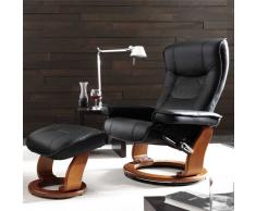 Relaxsessel aus Kunstleder schwarz (2-teilig)