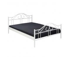 Futonbett aus Metall Weiß
