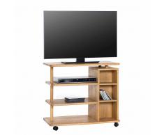 TV Wagen aus Kernbuche Massivholz mit Regal