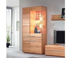 Vitrinenschrank aus Kernbuche Massivholz modern