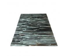 Teppich mit Kuhfell Grau