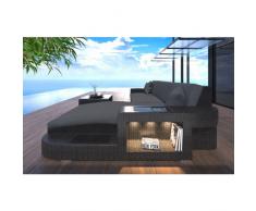 Rattansofa WAVE L-Form mit LED