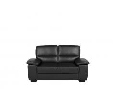 Sofa Schwarz - Couch - Sitzgruppe - 2er Sofa - Designersofa - Lounge - Ökoleder - VOGAR