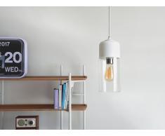 Pendelleuchte aus Glas Transparent Weiss PURUS