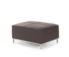 Hocker braun - Ottomane - Sitzhocker - Sitzwürfel - Lederhocker - Fusshocker - OSLO