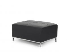 Hocker schwarz - Ottomane - Sitzhocker - Sitzwürfel - Lederhocker - Fusshocker - OSLO
