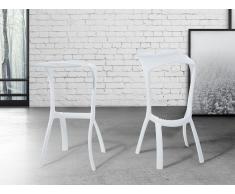 Barhocker Weiss - Hocker - Barstuhl - Küchenhocker - BROOME