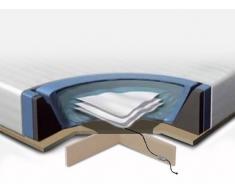 Wasserbett Matratze Set 180x200 cm - mit 2 Heizungen - Schaumstoffrahmen - Überzug - Podest - Konditionierer