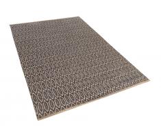 Teppich Braun-Beige - 120x170 cm - Läufer - Baumwolle - Jute - Vorlage - SILOPI