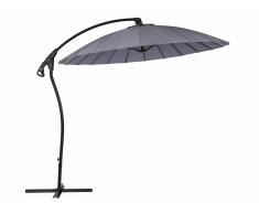 Sonnenschirm Anthrazit - Ampelschirm - Rund ø 258 cm - Sonnenschutz - Metall - CALABRIA
