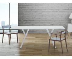 Esszimmertisch - Küchentisch - 180 cm - weiss - LISALA
