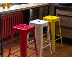 Barhocker Gelb - Hocker - Sitzhocker - Barstuhl - Badhocker - 40x40x60 cm - CABRILLO